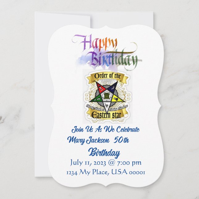 OES Birthday Invitation (Front)