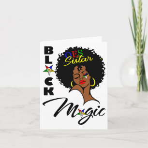 Oes Black Sistar Magic Order The Eastern Star Moth Card