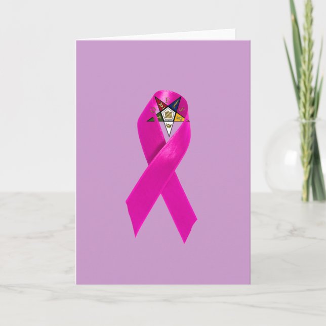 OES Breast Cancer Ribbon Card (Front)