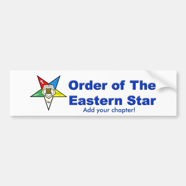 OES BUMPER STICKER, Add your chapter! Sticker (Front)