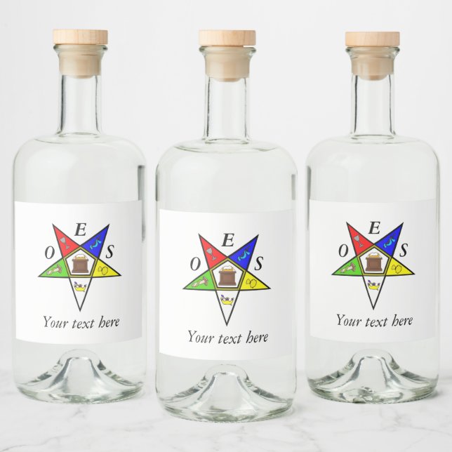 OES Eastern Star Sister Masonry Order Liquor Bottle Label (Bottles)