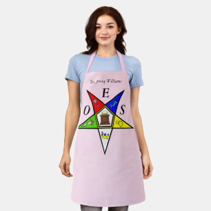 OES Eastern Star Sister Masonry Order Pink Apron
