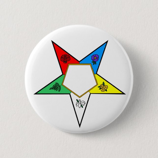 OES Flower Star Button (Front)