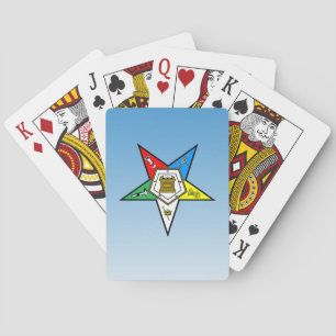 OES Order of the Eastern Star Blue Playing Cards