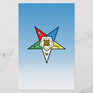 OES Order of the Eastern Star Blue Stationery