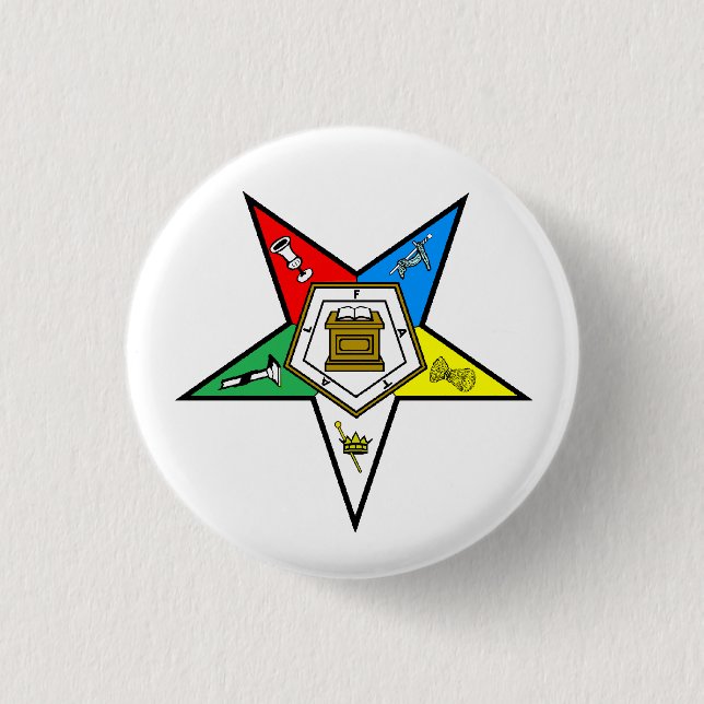 OES Order of the Eastern Star Button (Front)