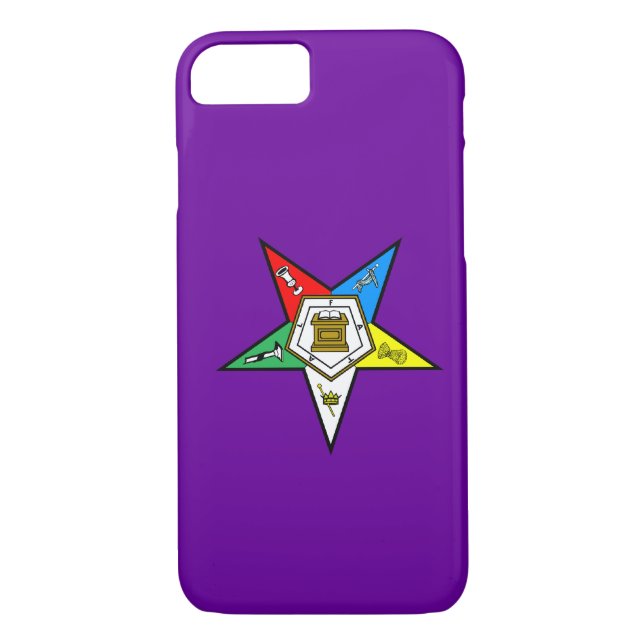 OES Order of the Eastern Star iPhone 7 case Purple (Back)