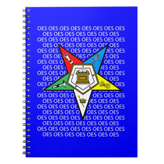 OES Order of the Eastern Star Notebook (Front)
