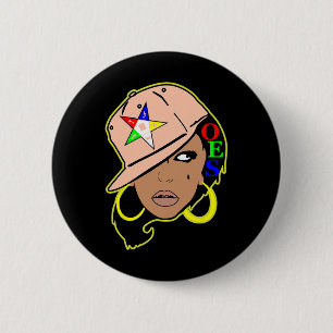 Oes Snapback Sister Order Of The Eastern Star Moth 6 Cm Round Badge