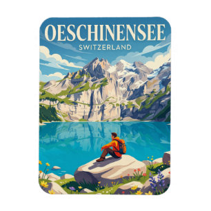 Oeschinen Lake Switzerland Magnet