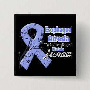 Oesophageal Atresia Awareness Ribbon 15 Cm Square Badge