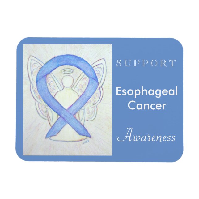Oesophageal Cancer Awareness Angel Custom Magnet (Horizontal)