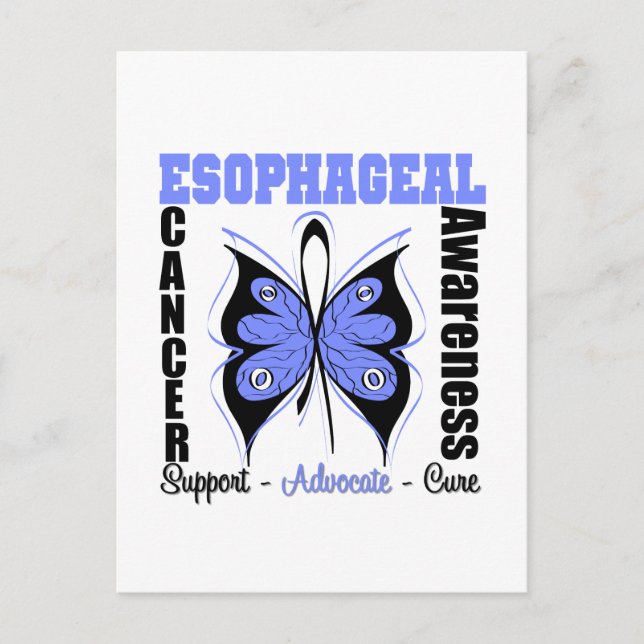 Oesophageal Cancer Awareness Butterfly Postcard (Front)
