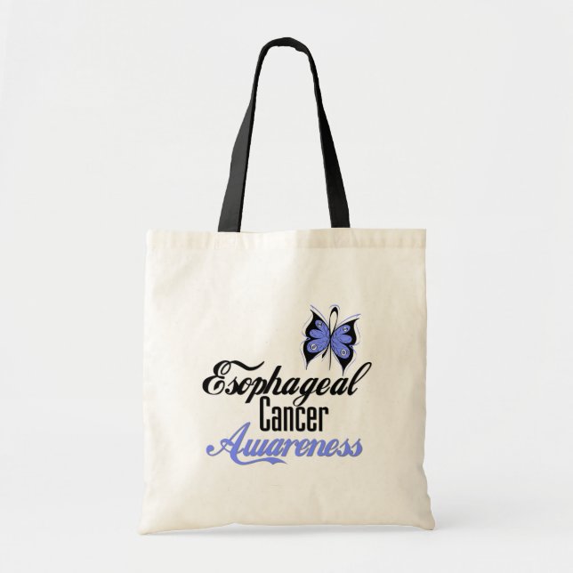 Oesophageal Cancer Awareness Butterfly Tote Bag (Front)
