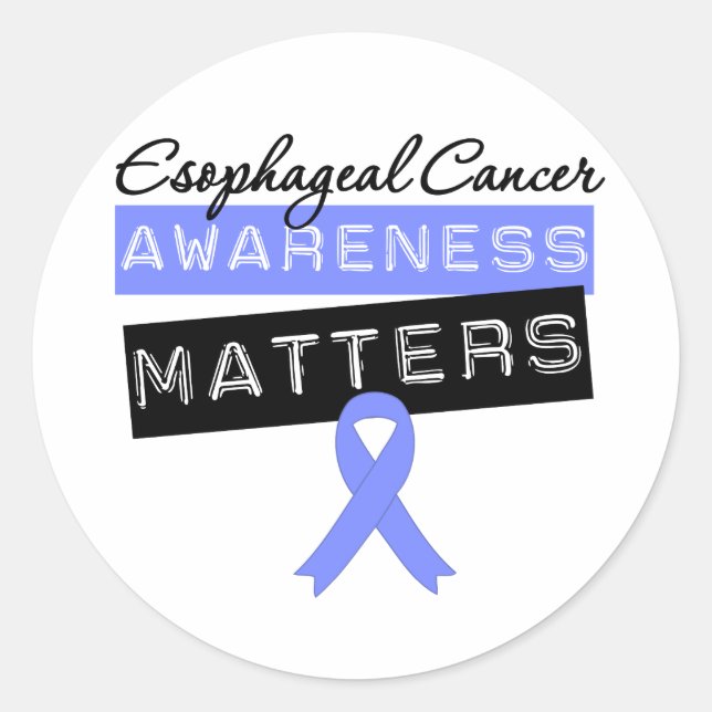 Oesophageal Cancer Awareness Matters Classic Round Sticker (Front)