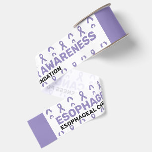 Oesophageal Cancer Awareness Pattern Ribbon Grosgrain Ribbon