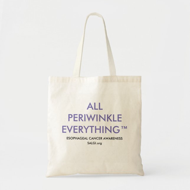 Oesophageal Cancer Awareness Periwinkle Tote Bag (Front)