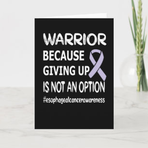 Oesophageal Cancer Awareness Ribbon Cancer Warrior Card