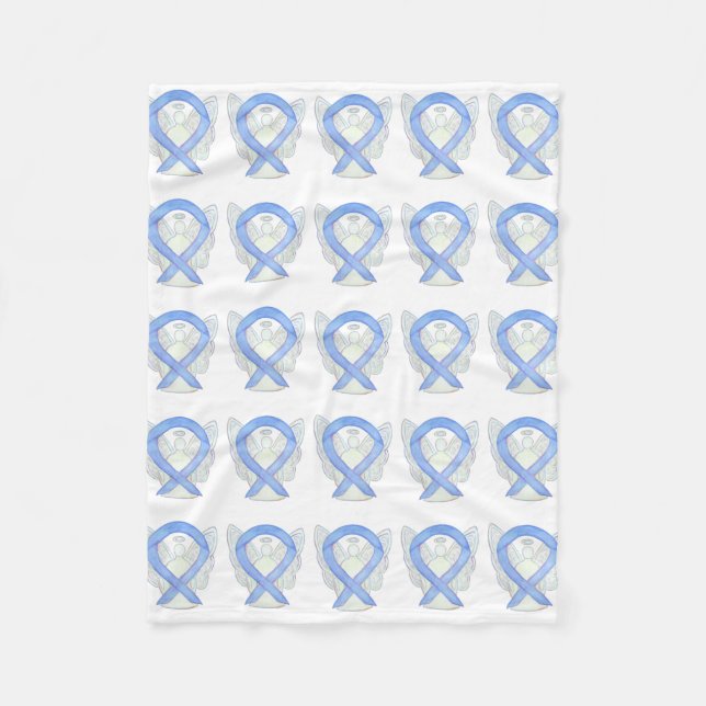 Oesophageal Cancer Awareness Ribbon Fleece Blanket (Front)