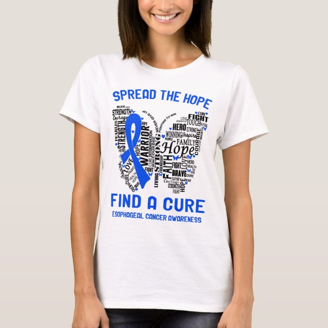 Oesophageal Cancer Awareness Ribbon Support Gifts T-Shirt (Front)
