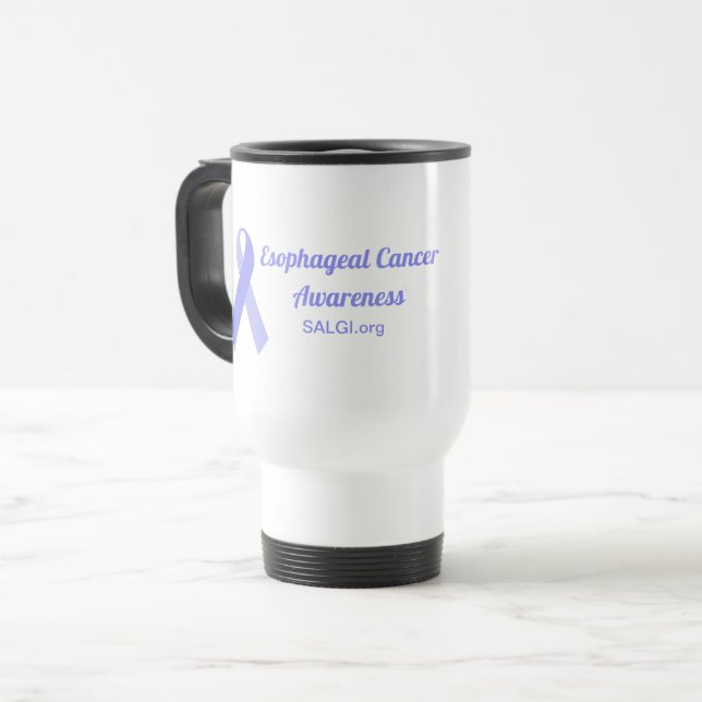 Oesophageal Cancer Awareness Travel Mug, 15 oz Mug (Front Left)