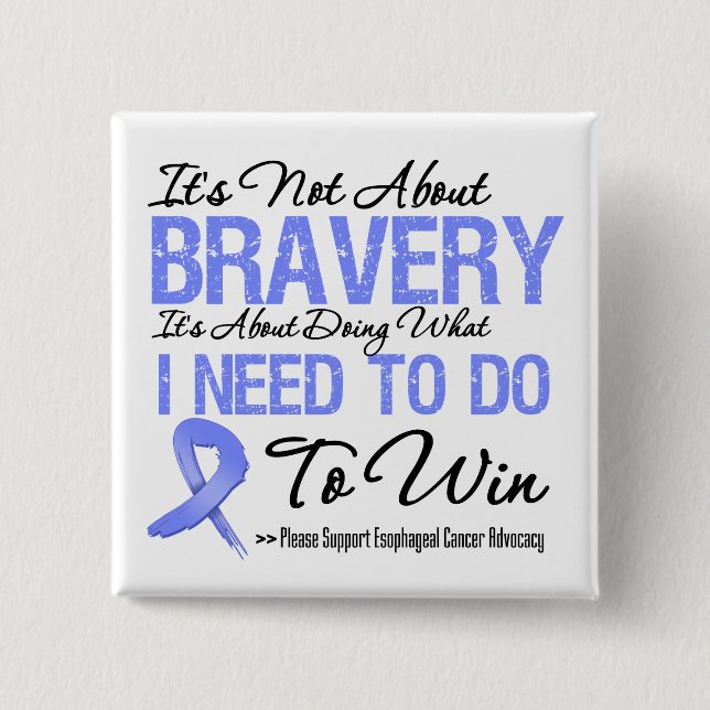 Oesophageal Cancer Battle 15 Cm Square Badge (Front)