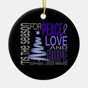 Oesophageal Cancer Christmas 1 Ornaments