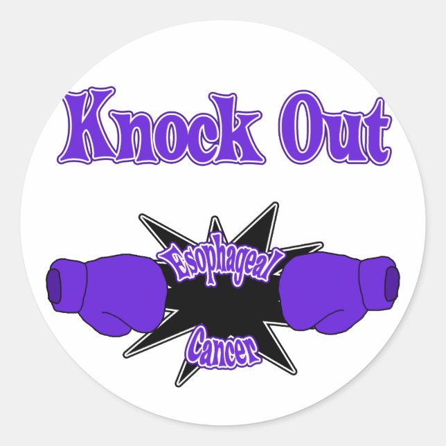 Oesophageal Cancer Classic Round Sticker (Front)