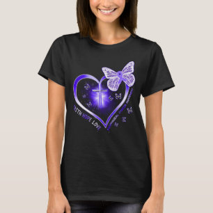 oesophageal cancer heart cross gift warrior T-Shirt