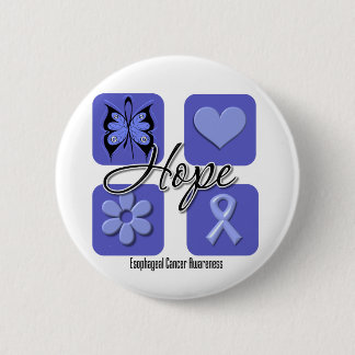 Oesophageal Cancer Hope Love Inspire Awareness 6 Cm Round Badge