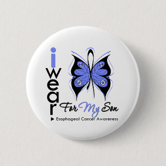 Oesophageal Cancer I Wear Butterfly Ribbon SON 6 Cm Round Badge