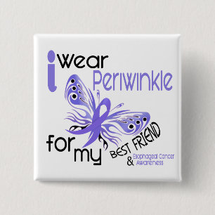 Oesophageal Cancer I WEAR PERIWINKLE BEST FRIEND 15 Cm Square Badge