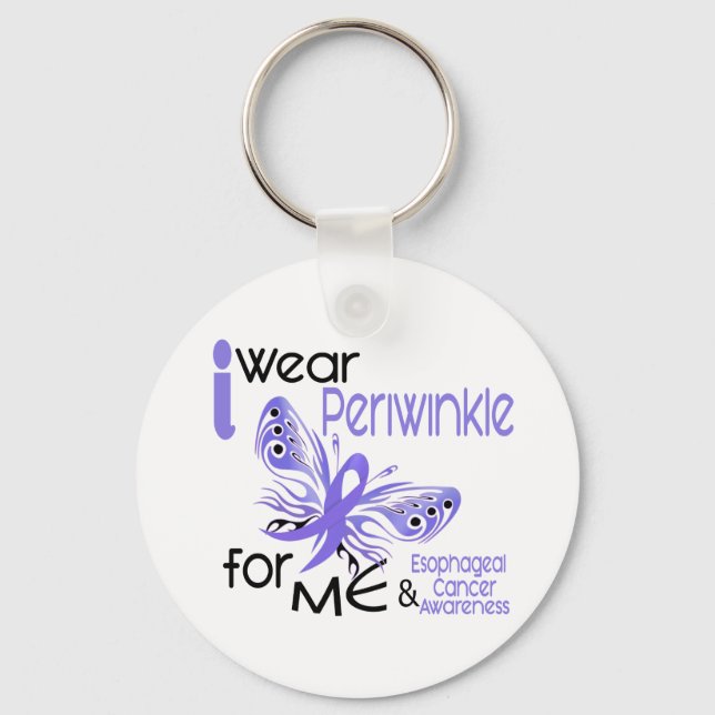 Oesophageal Cancer I WEAR PERIWINKLE FOR ME 45 Key Ring (Front)