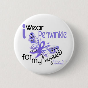 Oesophageal Cancer I WEAR PERIWINKLE FOR MY 6 Cm Round Badge
