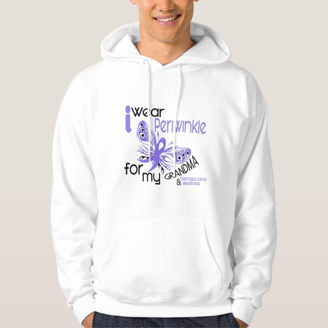 Oesophageal Cancer I WEAR PERIWINKLE FOR MY Hoodie (Front)