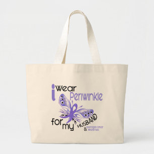 Oesophageal Cancer I WEAR PERIWINKLE FOR MY Large Tote Bag