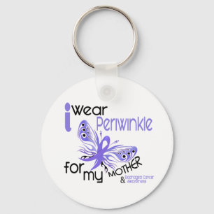 Oesophageal Cancer I WEAR PERIWINKLE FOR MY MOTHER Key Ring