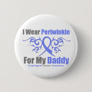 Oesophageal Cancer Periwinkle Ribbon Daddy 6 Cm Round Badge