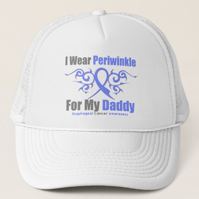 Oesophageal Cancer Periwinkle Ribbon Daddy Trucker Hat (Front)