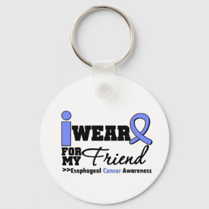 Oesophageal Cancer Periwinkle Ribbon For My Friend Key Ring