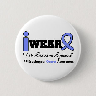 Oesophageal Cancer Periwinkle Ribbon Special 6 Cm Round Badge