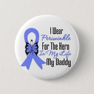 Oesophageal Cancer Ribbon Hero My Daddy 6 Cm Round Badge