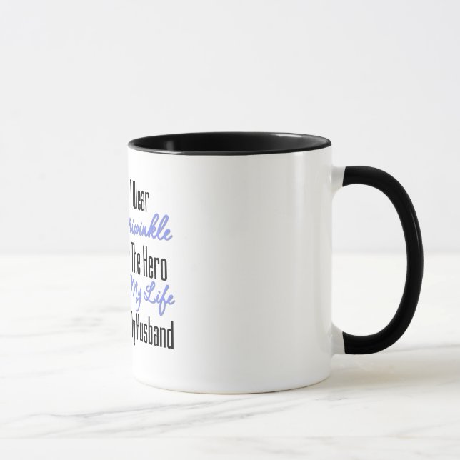 Oesophageal Cancer Ribbon Hero My Husband Mug (Right)