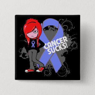 Oesophageal Cancer Sucks 15 Cm Square Badge