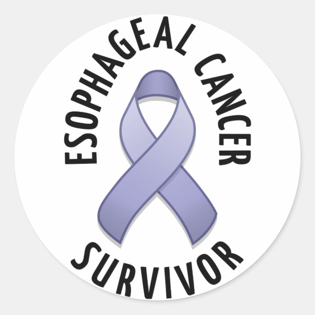 Oesophageal Cancer Survivor Round Sticker (Front)