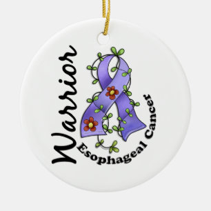 Oesophageal Cancer Warrior 15 Ceramic Tree Decoration