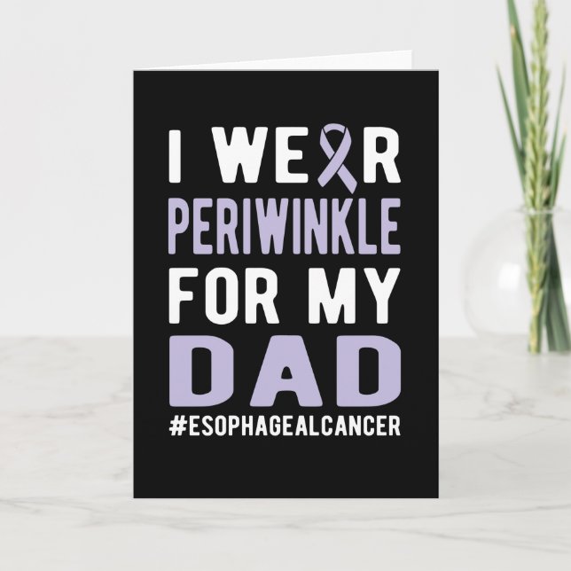 Oesophageal Cancer Warrior Dad Cancer Awareness Card (Front)