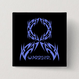 Oesophageal Cancer Warrior Tribal Ribbon 15 Cm Square Badge