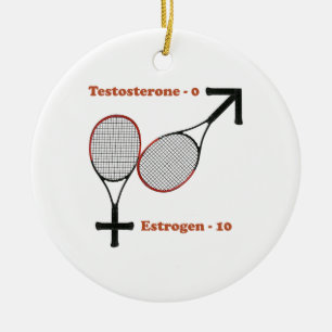 Oestrogen Tennis Ceramic Tree Decoration
