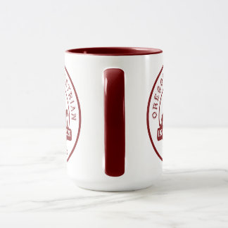 OET Mug with 50-year logo Maroon and White